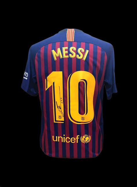 Lionel Messi Signed Barcelona 201819 Shirt All Star Signings