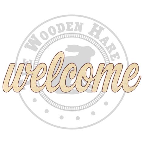 Welcome Sign Wood Cut Out 180102 Unfinished By Thewoodenhare