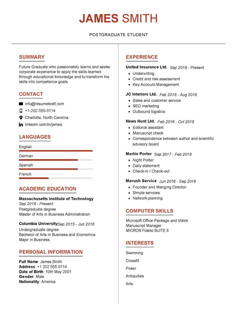 Employers will analyze each applicant based on the content of his/her resume; Graduate Student Resume Sample - ResumeKraft