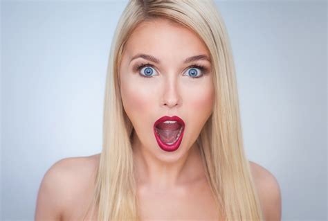 open mouth blonde model women 1080p wallpaper hdwallpaper desktop blonde model blonde