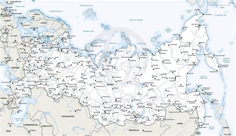 Vector Map Russia Political With Shaded Relief One Stop Map