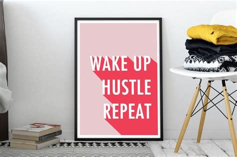 Hustle Wall Art Motivational Poster Inspirational Wall Art Etsy