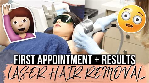 Im Getting Laser Hair Removal 1st Appointment And Results Youtube