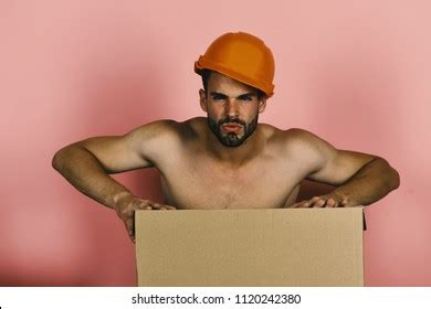 Delivery Moving Concept Guy Naked Chest Stock Photo Shutterstock