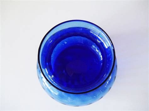 Illusions Cobalt Blue Swirl Vase Indiana Glass Vintage Home Etsy