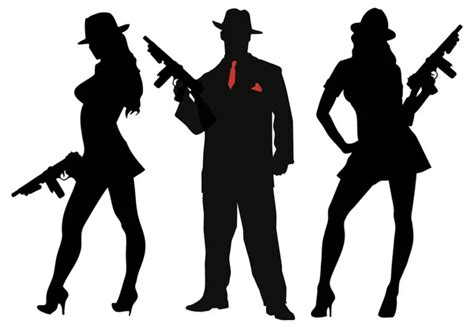 1920s Gangster Silhouette
