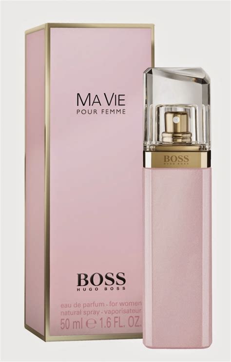 The fragrance comes in a package of the same design as the predecessors; Парфюмерная вода Hugo Boss Ma Vie для женщин