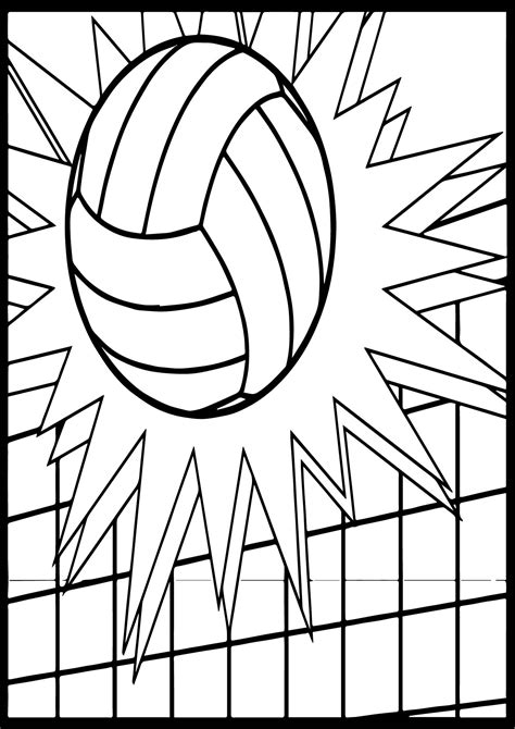 Volleyball Coloring Pages Printable Coloring Pages Super Coloring