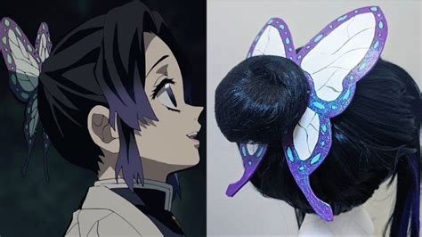 shinobu kocho cosplay hair butterfly tutorial [demon slayer kimetsu no yaiba] youtube en 2022