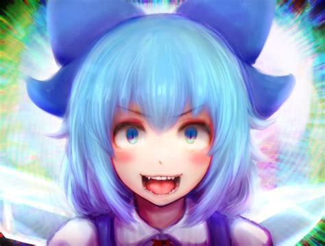 Khn Kihana Benikurage Cookie Cirno Cookie Touhou Touhou Face Commentary Request