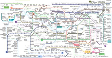 Seoul Subway Metro Map English Version Updated