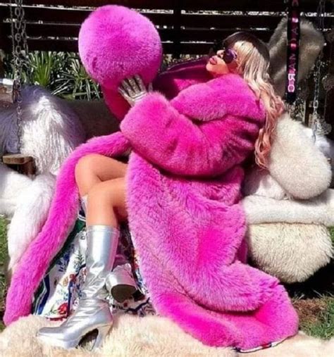 Pin By Just Pink About It On Women And Fashion Pink Fur Pink Faux Fur