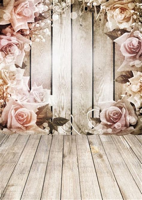 Buy Dropship Products Of Wooden Wall Floor Pink Roses Vintage Vinyl