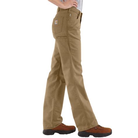 Carhartt Mens Khaki Flame Resistant Loose Fit Midweight Canvas Pant By