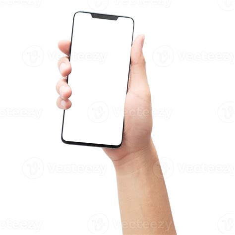 Hand Holding Smartphone With Screen Mockup 8514569 Png