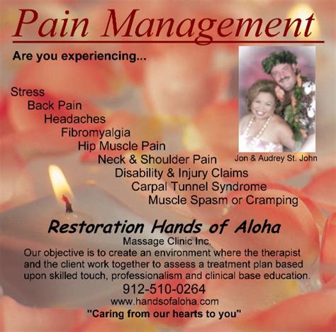 Restoration Hands Of Aloha Rhoa Medical Massage