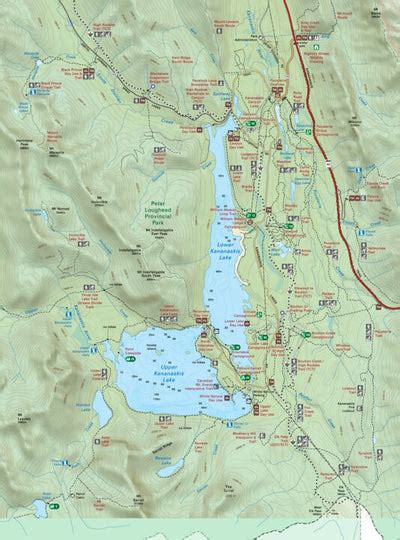 Kananaskis Lakes Topo Map Peter Lougheed Provincial Park Map By