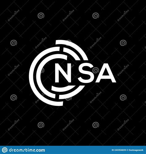 Nsa Letter Logo Design Nsa Monogram Initials Letter Logo Concept Stock