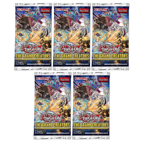 Yu Gi Oh Cards The Grand Creators Booster Packs 5 Pack Lot