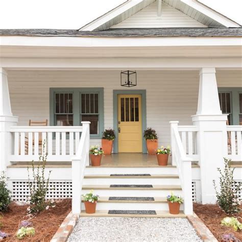 White Craftsman Home Exterior With Large Front Porch Hgtv Craftsman