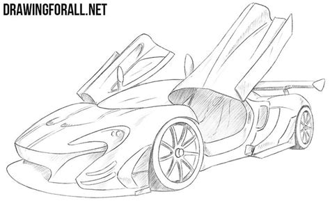 How To Draw A McLaren P1 GTR Mclaren P1 Mclaren Gtr Drawing
