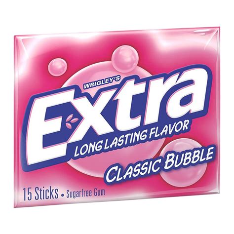 Buy Wrigleys Extra Long Lasting Flavour Classic Bubble Gum Sugar Free