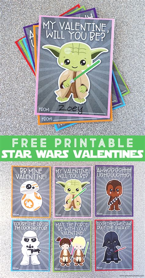 Free Printable Star Wars Valentines Artsy Fartsy Mama