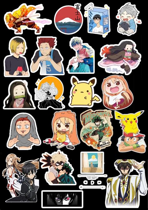 Assortment Of Cute Anime Stickers