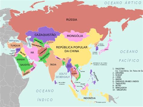 Ásia Países Regiões E Tudo Sobre O Continente Resumo Completo