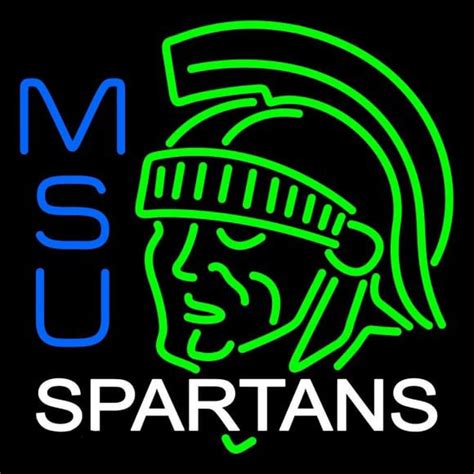 Custom Michigan State Spartans Alternate 1978 1982 Logo Ncaa Neon Sign