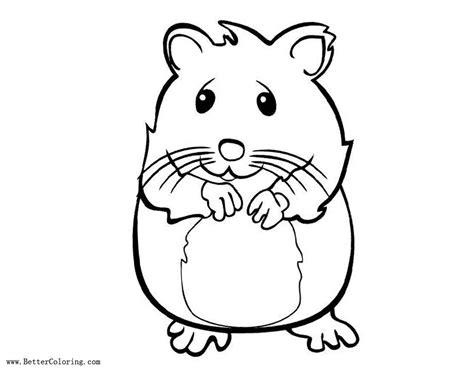 Cute Hamster Coloring Pages Free Printable Coloring Pages