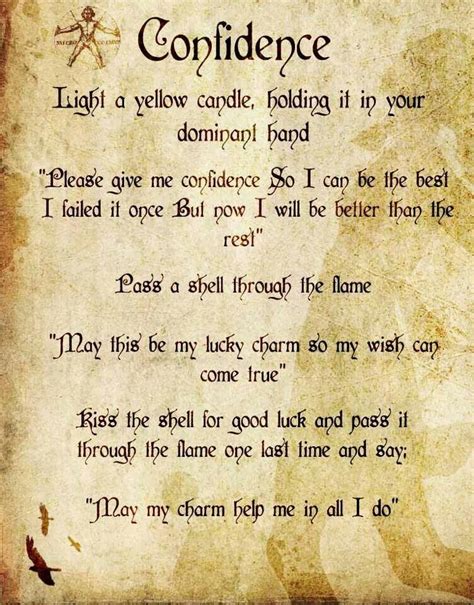 Confidence Witchcraft Spells For Beginners Spells Witchcraft