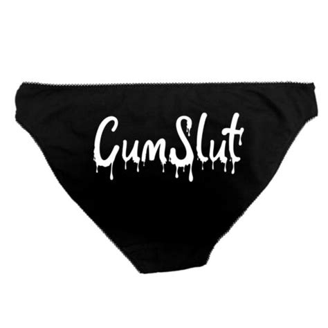 Cum Slut Knickers Camisole Set BDSM Vest Twin Set Thong Boy