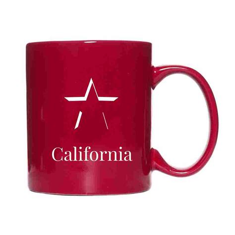 Clipped star California red mug - Las Vegas Suites