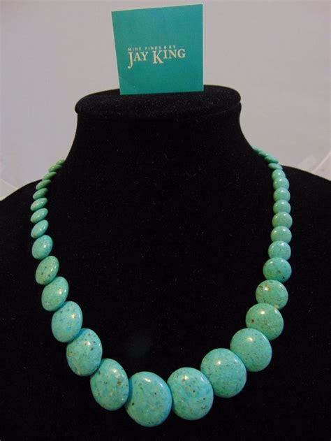 Jay King Turquoise 21 Necklace Marked DTR 925 Jayking Jewelry King