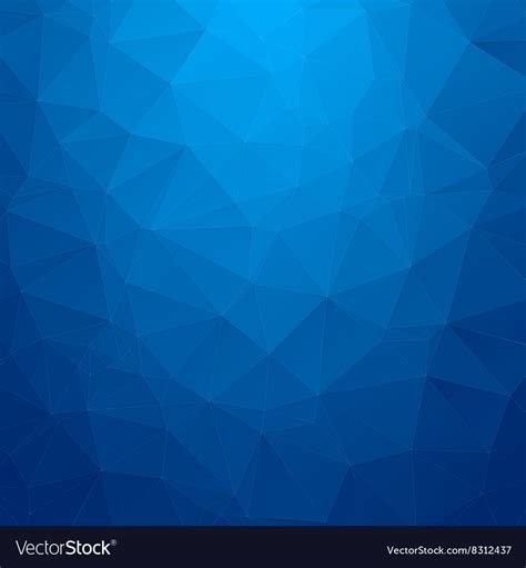 Abstract Blue Geometric Triangle Background Vector Image