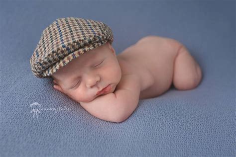 Newborn Or Sitter Size Tweed Flat Cap Hat Baby Baby Boy Photo