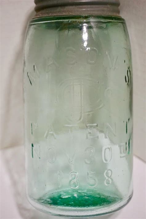 Light Green Blue Masons Cfj Co Quart Jar Patent Nov 30th