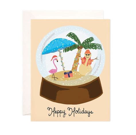 Maybe you would like to learn more about one of these? no snowman, add chair or crab and "happy retirement" | Tropical christmas, Christmas cards ...