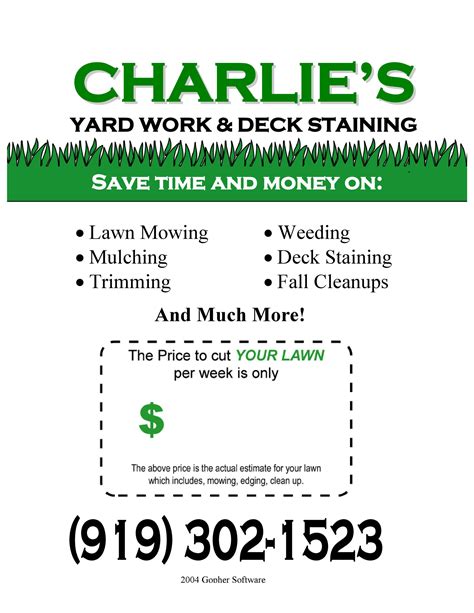 30 Free Lawn Care Flyer Templates Lawn Mower Flyers Templatelab
