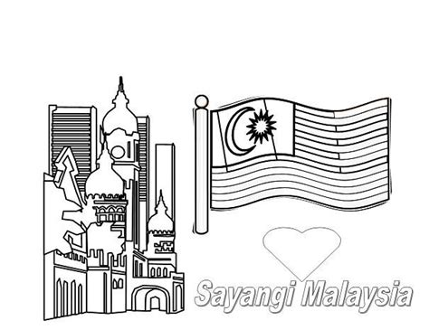 Mewarna Gambar Bendera Malaysia J Net Usa