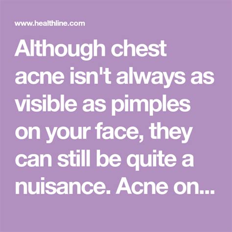 Although Chest Acne Isnt Always As Visible As Pimples On Your Face