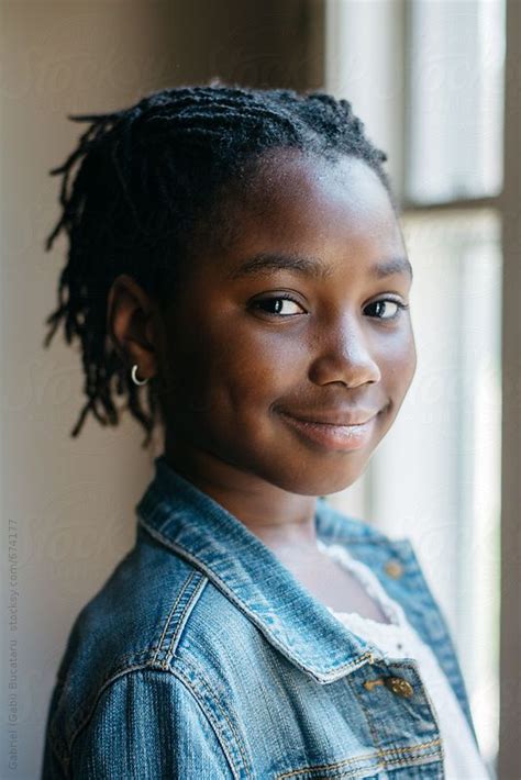 View African American Girl Smiling By Stocksy Contributor Gabriel