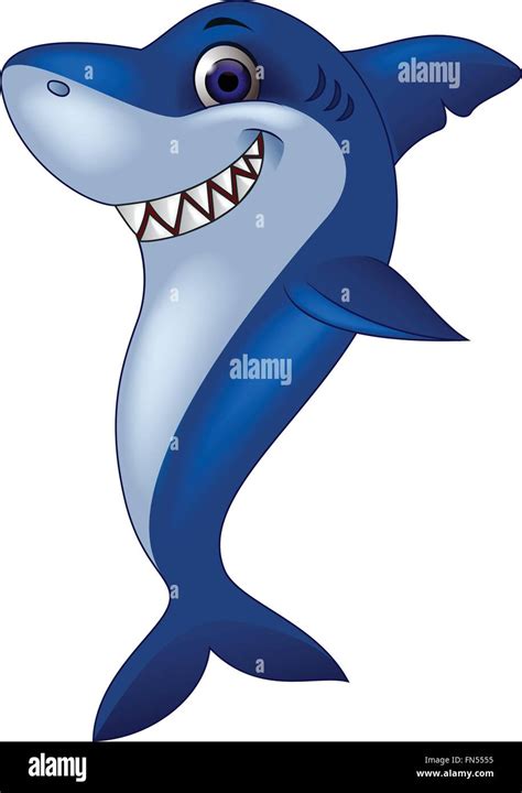 Dibujos Animados De Tiburones Imagen Vector De Stock Alamy