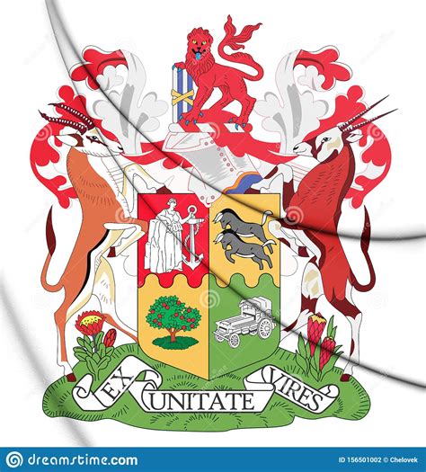3d South Africa Coat Of Arms 1932 2000 Stock Illustration