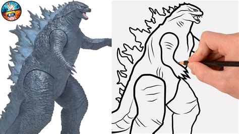 How To Draw Godzilla Roaring Easy Drawings Dibujos Faciles The Best