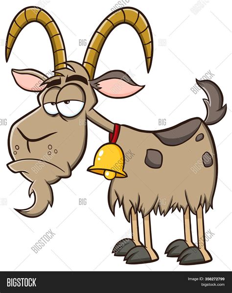 Grumpy Goat Cartoon Image And Photo Free Trial Bigstock