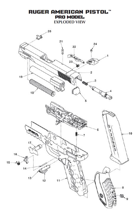 Ruger American Pistol Pro Model Parts Diagram Muzzle First