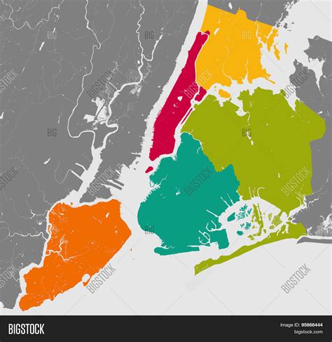 Boroughs New York Vector And Photo Free Trial Bigstock