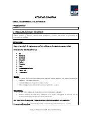 Actividad Fa Sem Pro Pdf Actividad Sumativa Semana En Que Se